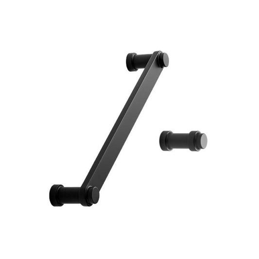 Furnipart Pillar Handle & Knob Matt Black 160mm