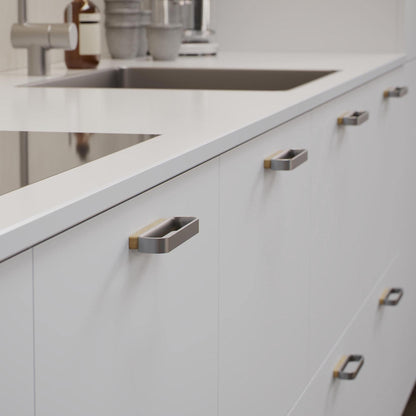 Furnipart Race Clear Lacquered Oak & Inox Wood Handle 32mm 96mm