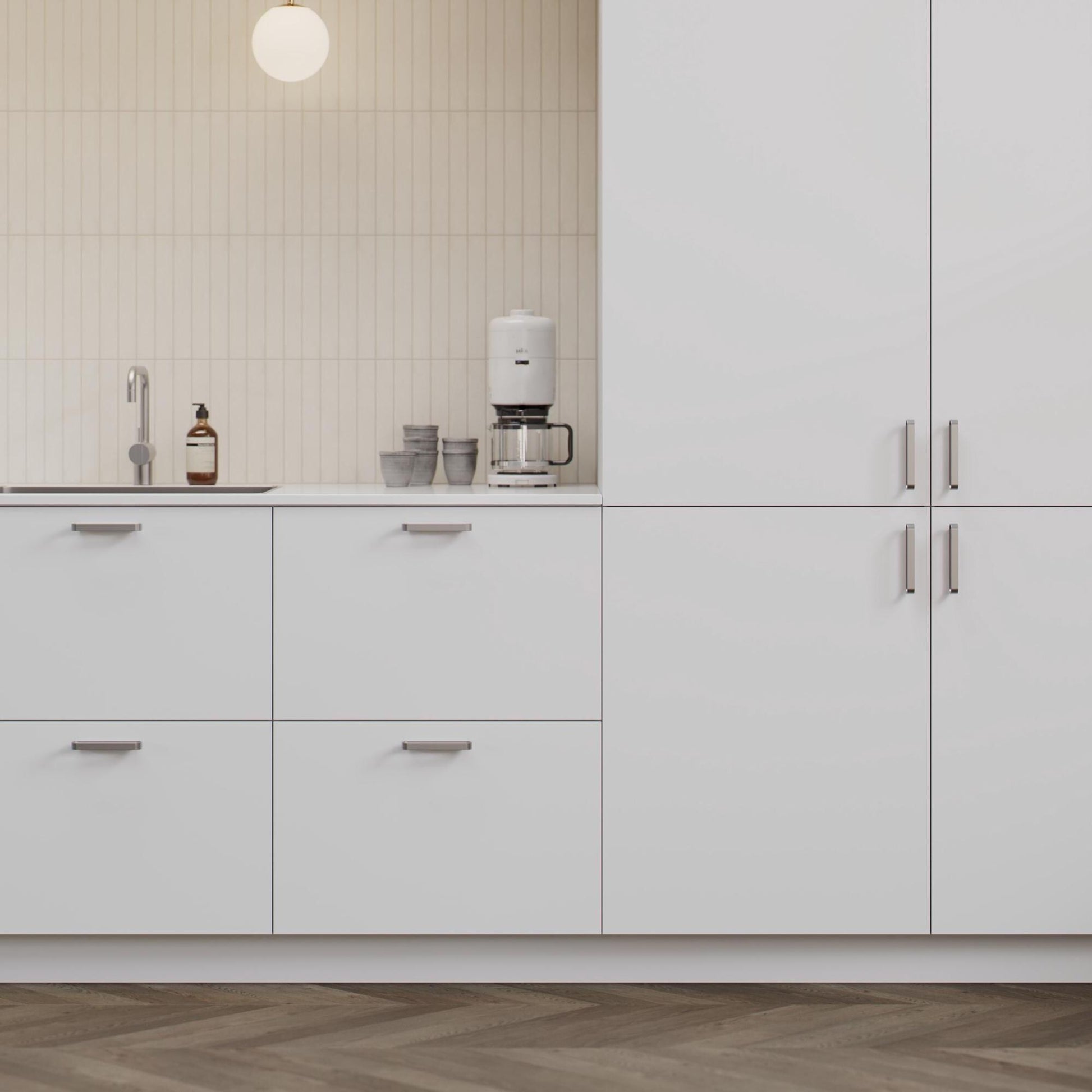 Furnipart Race Clear Lacquered Oak & Inox Wood Handle 32mm 96mm