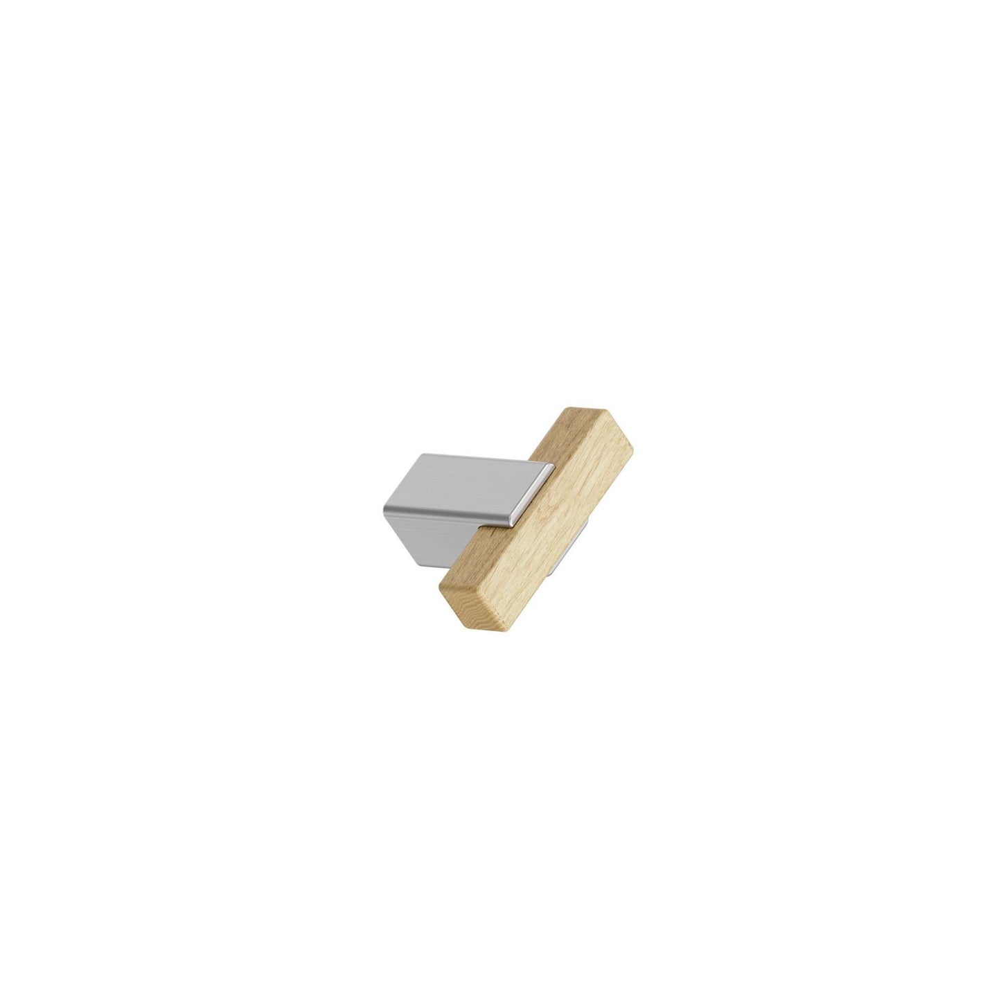 Furnipart Segment Clear Lacquered Oak Inox Wood Handle 160mm & T-Knob