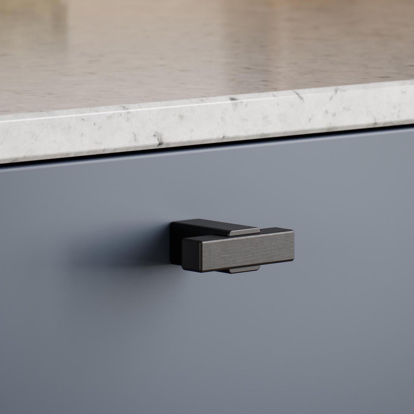 Furnipart Segment Stained Black Oak Wood Handle 160mm & T-Knob
