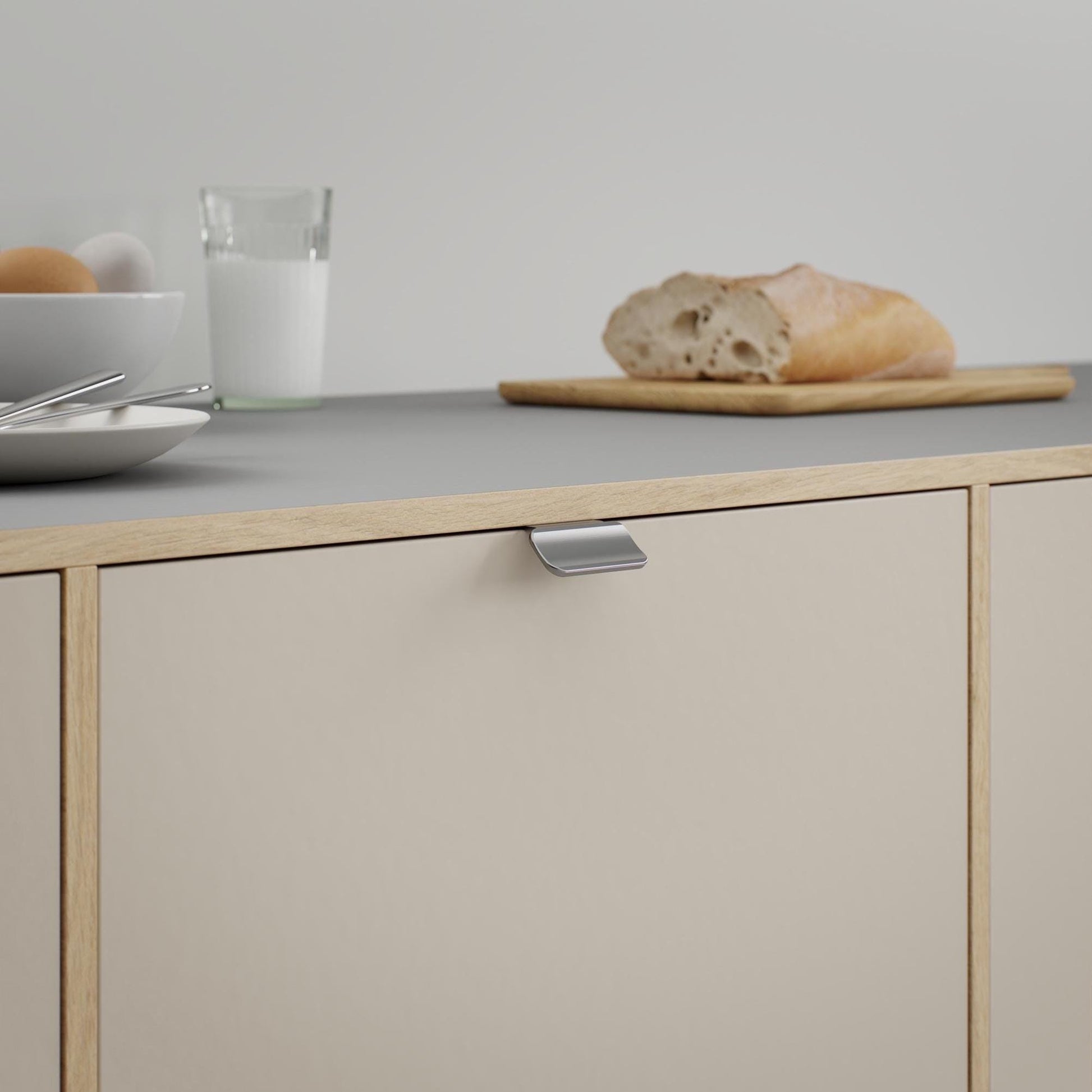 Furnipart Volet Trim Handle Profile Inox 52mm & 220mm