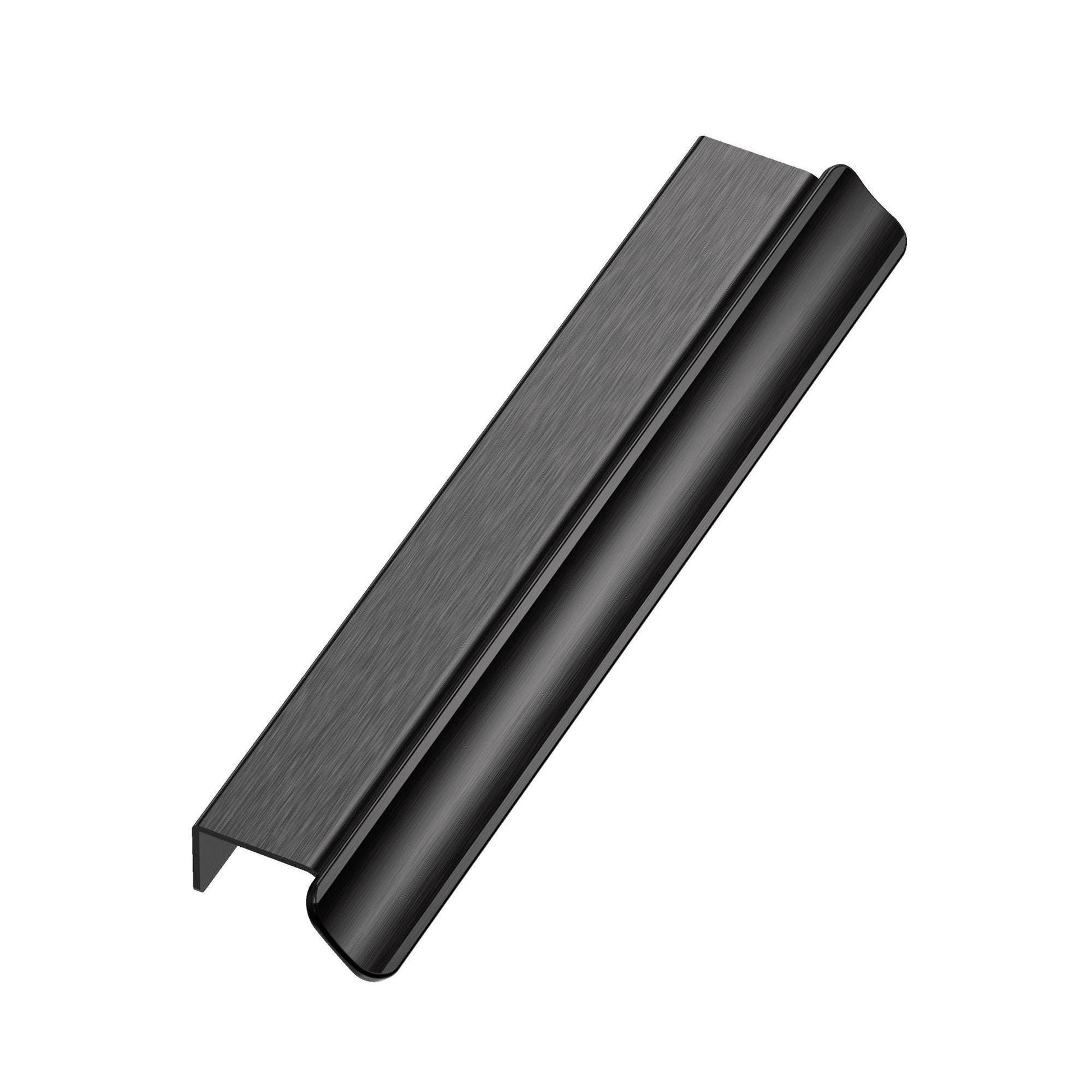 Furnipart Volet Trim Handle Profile Brushed Matt Black 52mm & 220mm