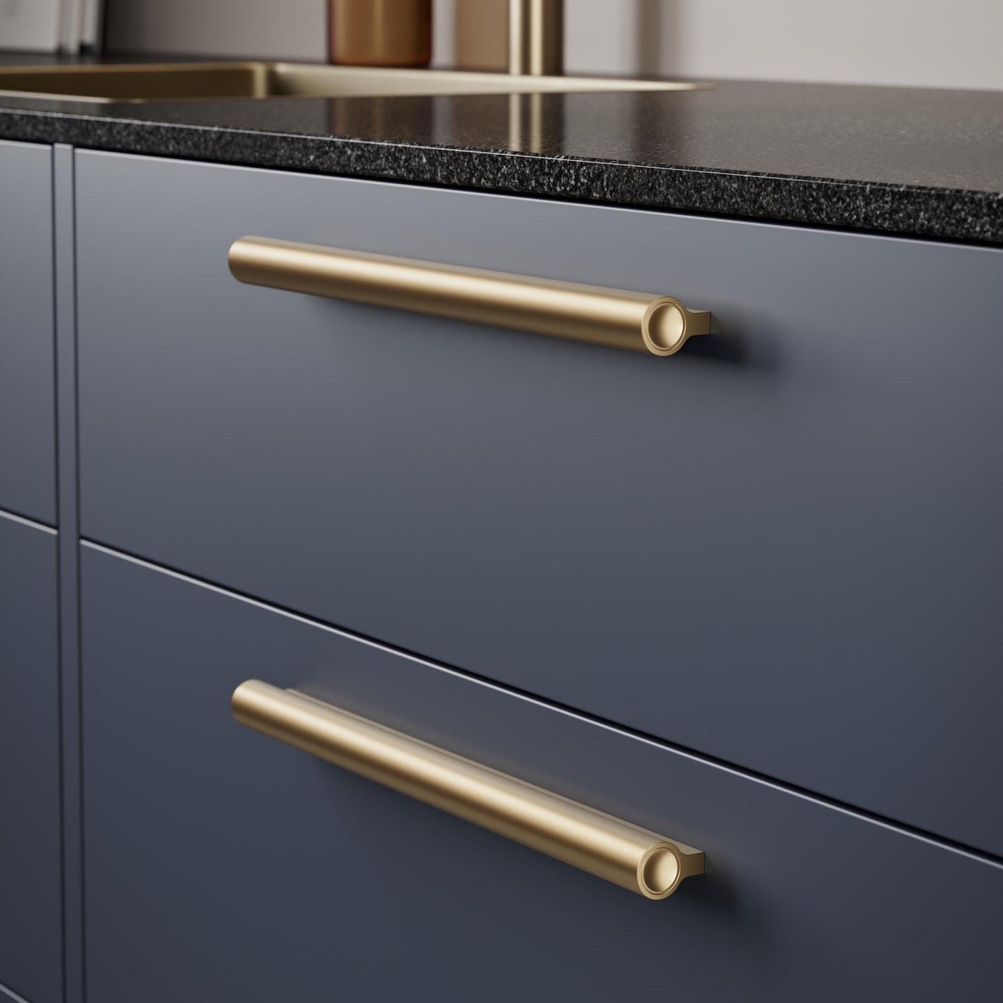 Furnipart Lucente Matt Brass Handle 100mm 300mm & 1200mm