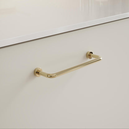 Furnipart Lounge Handle Untreated Brass Polished 128mm & 160mm
