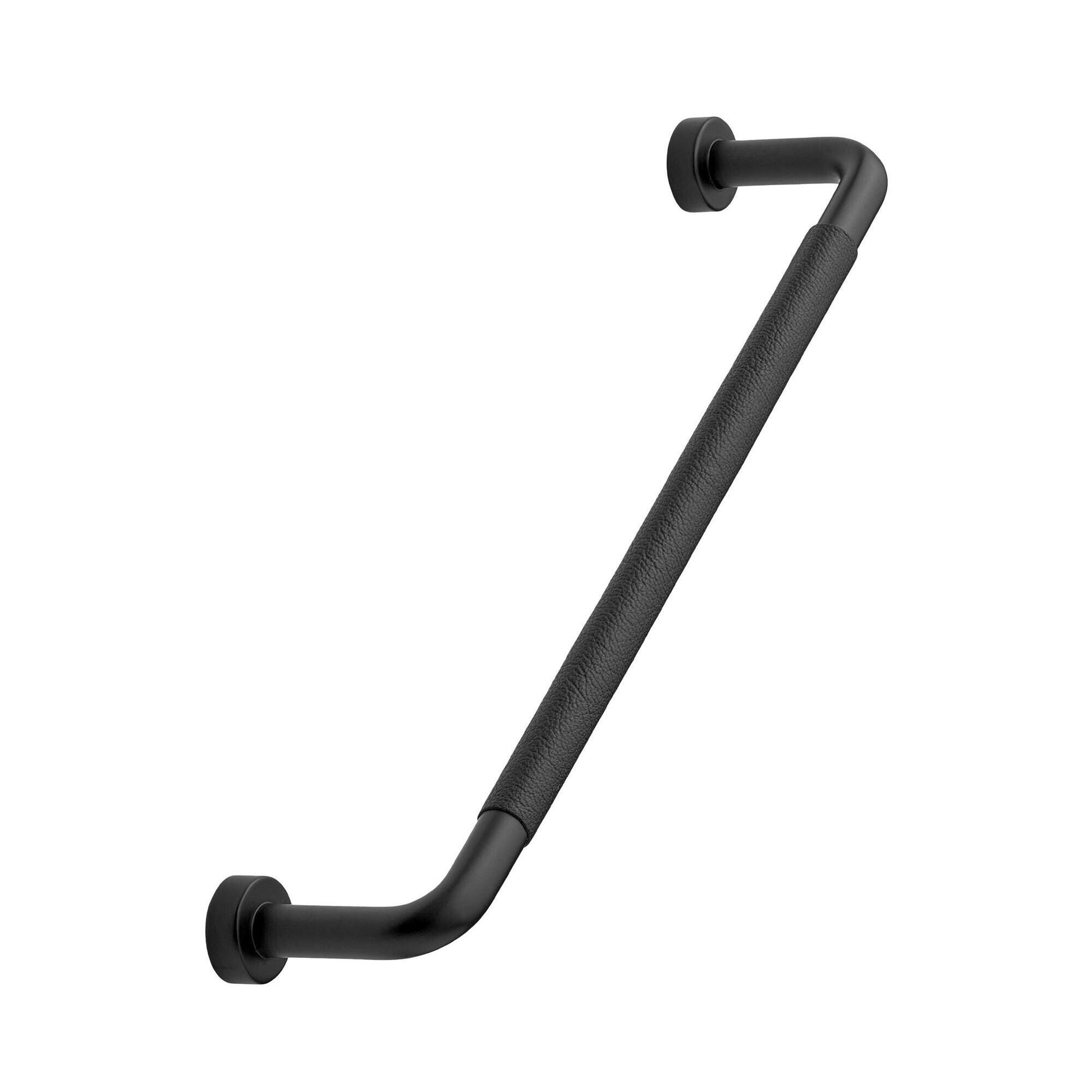 Furnipart Lounge Handle Black Leather/Matt Black 160mm