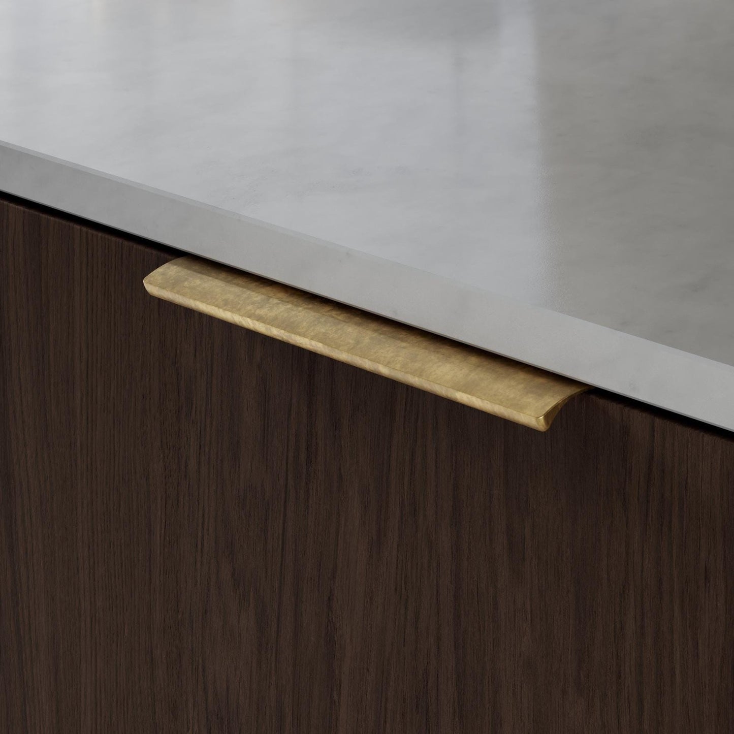 Furnipart Edge Straight Antique Brass Profile Trim Handle 40mm 100mm 200mm 350mm