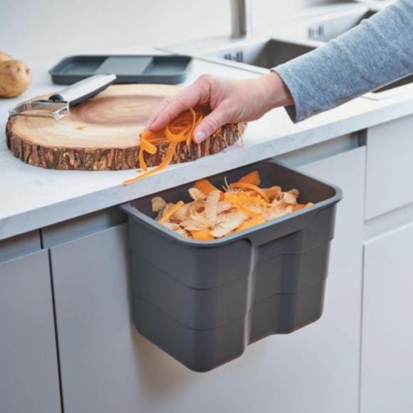 400mm Pull Out Kitchen Bin - 46.2L Integrated Recycling System - Ninka/Blum Soft Close Cabinet Waste Bin - Orion Grey