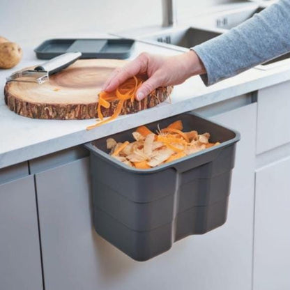 400mm Pull Out Kitchen Bin - 46.2L Integrated Recycling System - Ninka/Blum Soft Close Cabinet Waste Bin - Orion Grey
