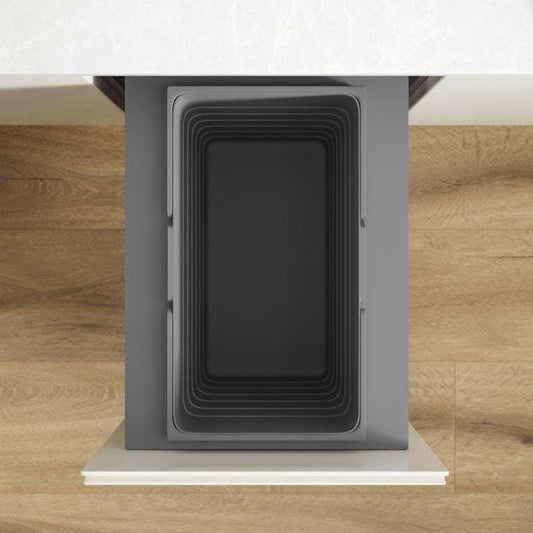 400mm Pull Out Kitchen Bin - 46.2L Integrated Recycling System - Ninka/Blum Soft Close Cabinet Waste Bin - Orion Grey